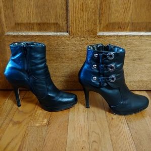 Leather ankle boots, size: 37/8